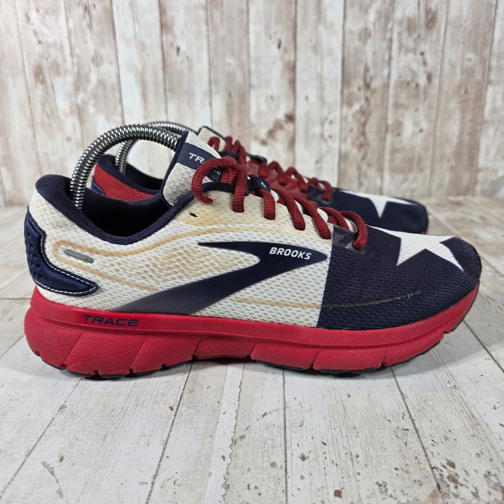 Brooks Trace 2 Womens 9 Running Shoes Red White Blue Stars Stripes 1203751B689